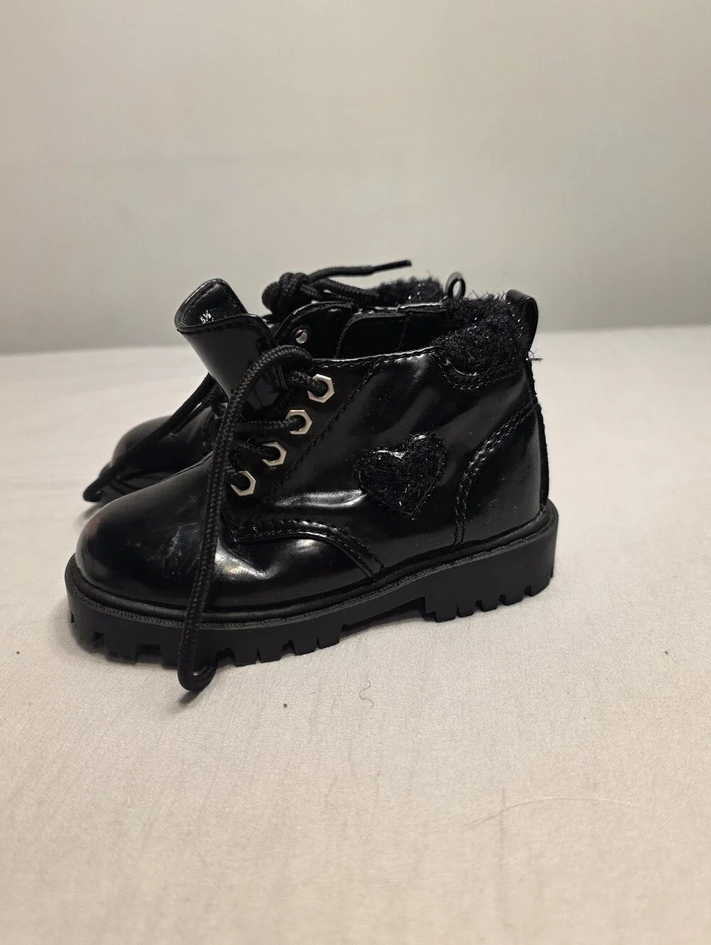 Faux Leather Fur Lined Boots Toddler Shoes